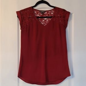 Express lace back top